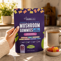 AURALabs Mushroom Gummies with Ashwagandha