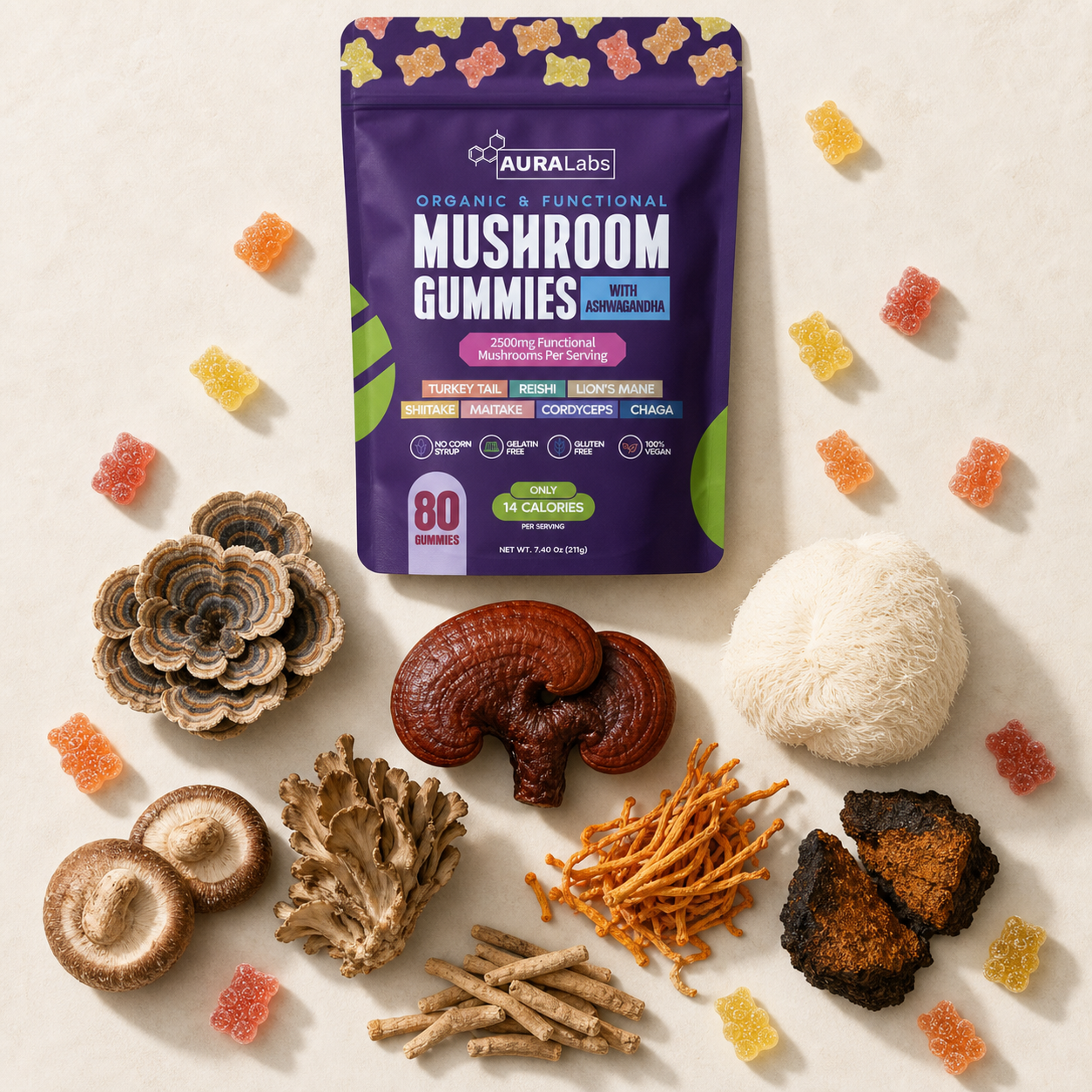 AURALabs Mushroom Gummies