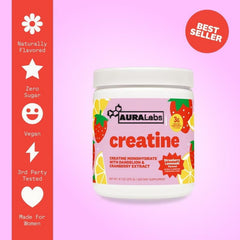 AuraLabs Creatine Monohydrate — Strawberry Lemonade packshot